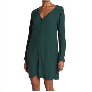 Madewell Deep Green Button-Down Dress